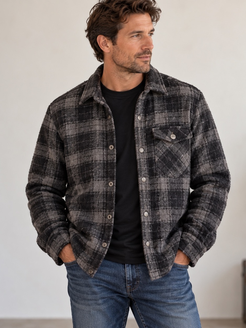 Harley-Davidson Soft Plaid Fleece Shirt Jacket